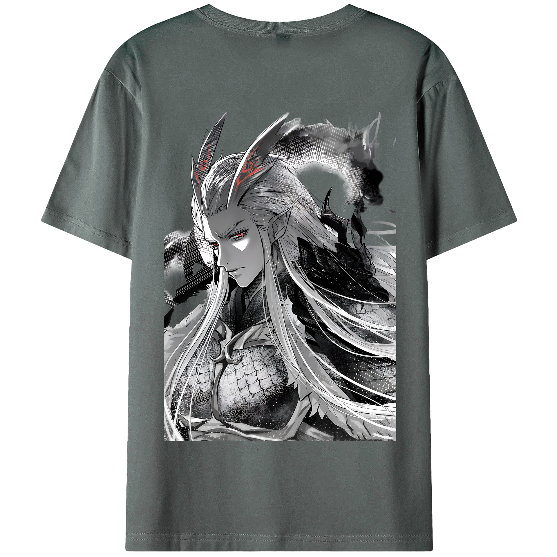 （画像用） Ne Zha 2 ナタ 魔童の大暴れ 綿100％半袖Tシャツ（背面プリント）